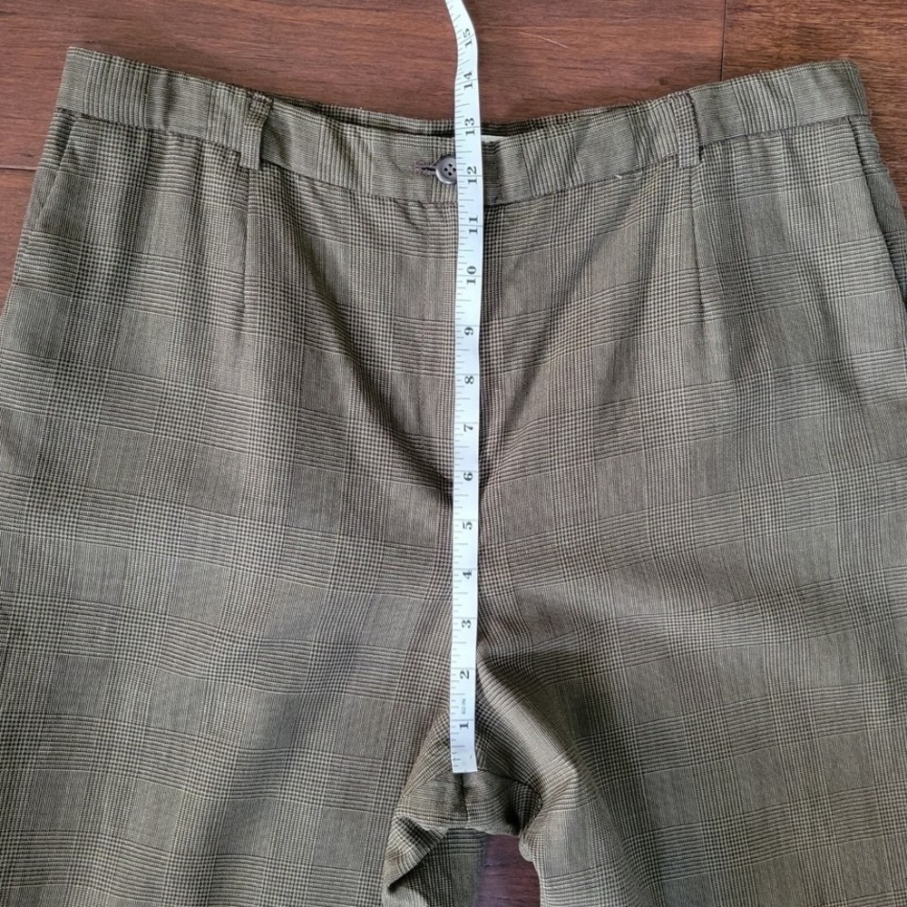 Vtg Pendleton Virgin Wool Straight Leg Lined Dress Pants Trousers Size 14 Olive - Picture 8 of 10